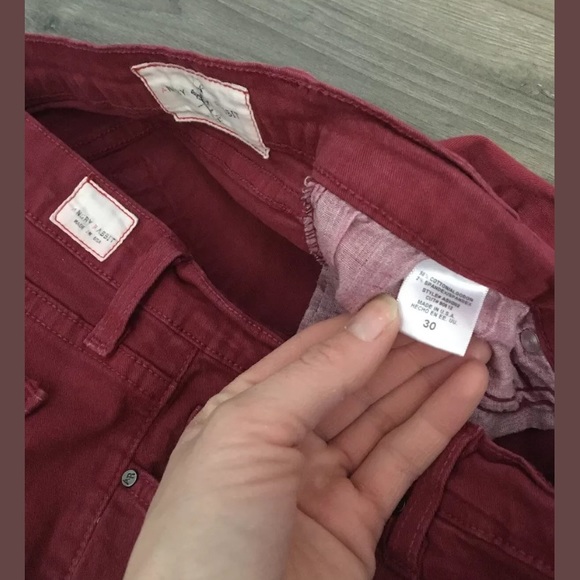 Modcloth Angry Rabbit Skinny Leg Jeans, Red, 30 - Picture 3 of 4